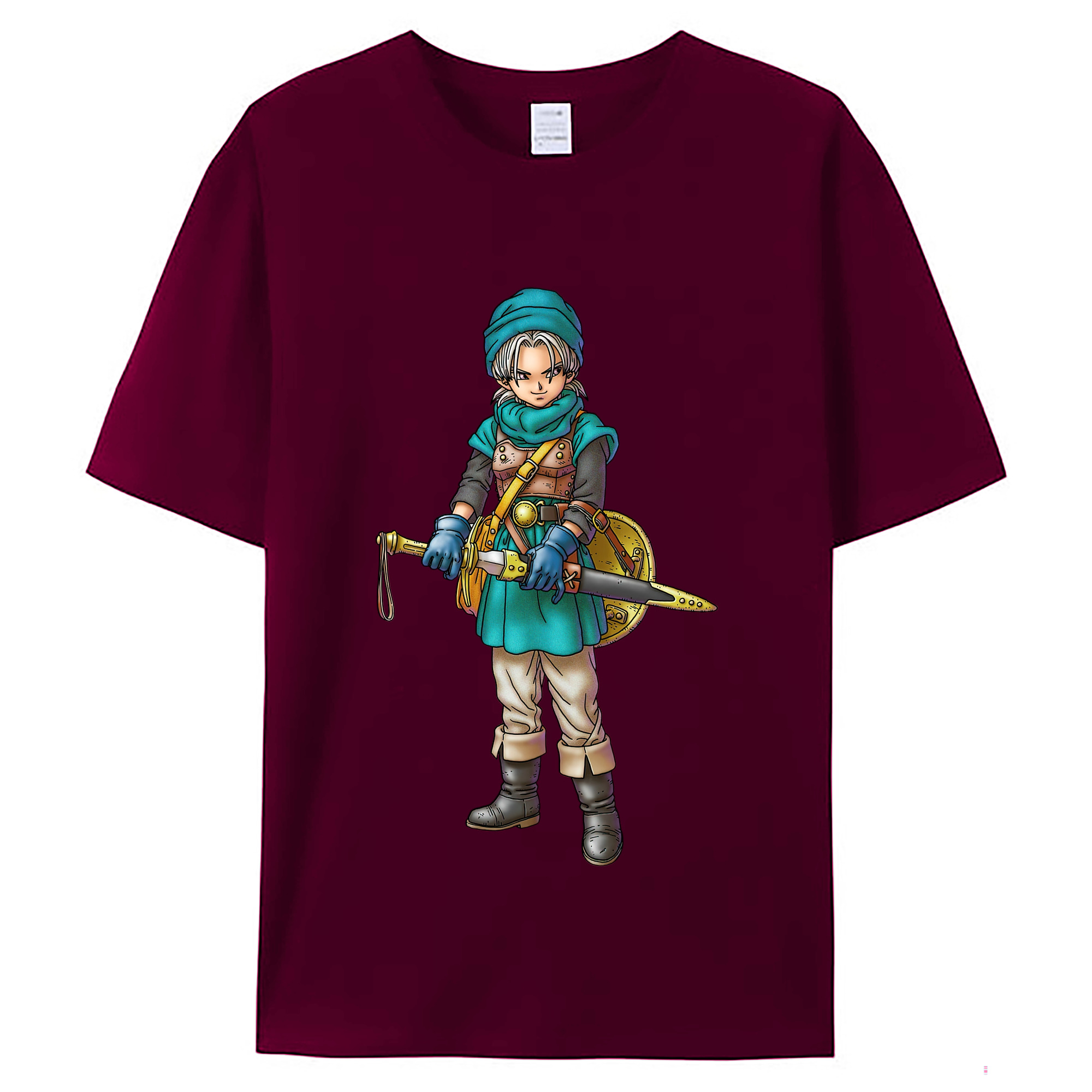 （画像用） ドラゴンクエスト Doragon Kuesuto Dragon Quest レディースカジュアルプリントTシャツ（綿100％）
